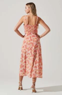 Elsie Floral Midi Dress -Larana Style Shop ACDR101374 ORANGEFLORAL 5 624df076 a07a 4033 8440 2cd4d689da09 scaled