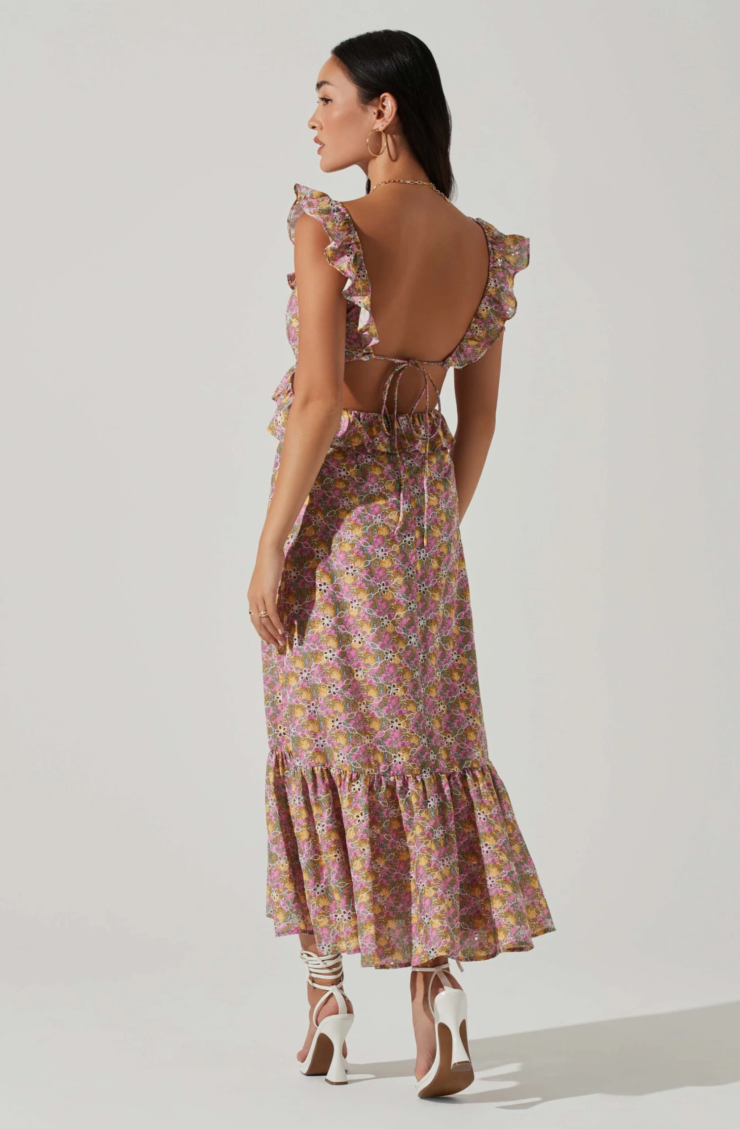 Olivette Floral Ruffle Midi Dress 5 Olivette Floral Ruffle Midi Dress - Image 5