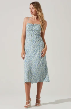 Maritza Floral Smocked Midi Dress -Larana Style Shop ACDR101529 BLUEMULTI 1 scaled