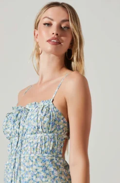 Maritza Floral Smocked Midi Dress -Larana Style Shop ACDR101529 BLUEMULTI 3 scaled