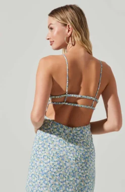 Maritza Floral Smocked Midi Dress -Larana Style Shop ACDR101529 BLUEMULTI 4 scaled