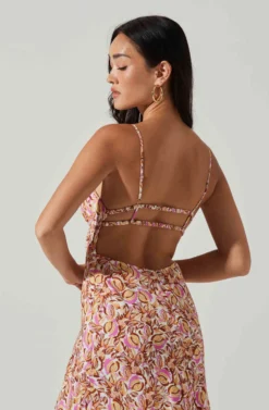 Maritza Floral Smocked Midi Dress -Larana Style Shop ACDR101529 COPPERLILACMULTI 6 scaled