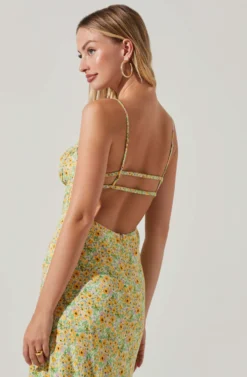 Maritza Floral Smocked Midi Dress -Larana Style Shop ACDR101529 YELLOWGREENDITSY 3 scaled