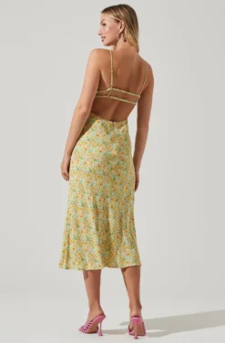 Maritza Floral Smocked Midi Dress -Larana Style Shop ACDR101529 YELLOWGREENDITSY 4 scaled