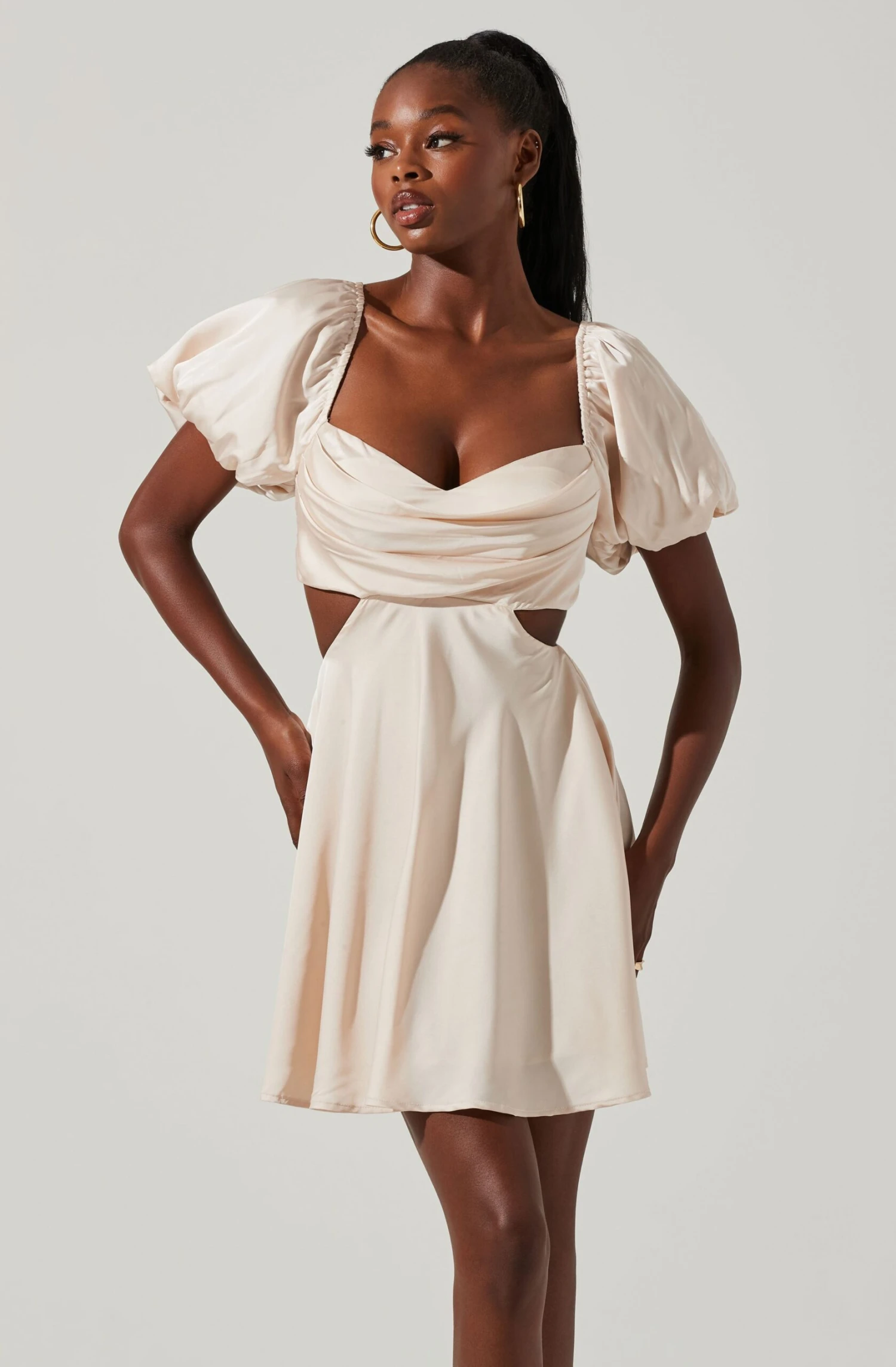 Clarita Cutout Puff Sleeve Mini Dress 10 Clarita Cutout Puff Sleeve Mini Dress - Image 10