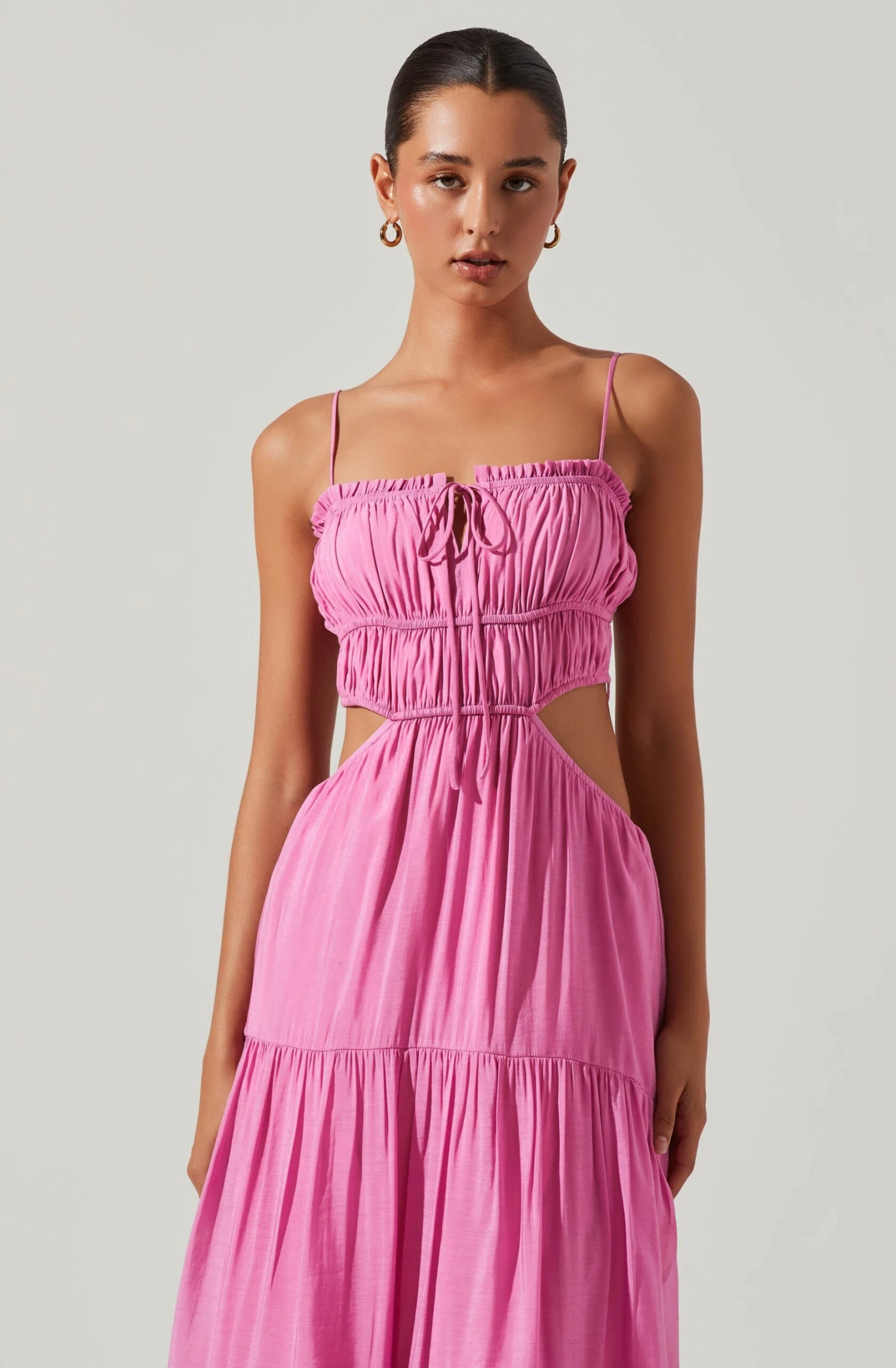 Odina Smocked Cutout Tiered Maxi Dress 4 Odina Smocked Cutout Tiered Maxi Dress - Image 4