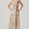 Odina Floral Smocked Tiered Midi Dress