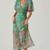 Esperanza Floral Puff Sleeve Midi Dress