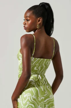 Mabel Retro Floral Bustier Midi Dress -Larana Style Shop ACDR101568 CELERYFLORAL 4 scaled