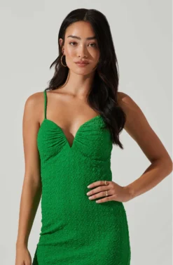 Signy Textured Midi Dress 25 Signy Textured Midi Dress -Larana Style Shop ACDR101570L GREEN 2 scaled