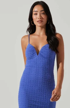 Signy Textured Midi Dress 19 Signy Textured Midi Dress -Larana Style Shop ACDR101570L MARINEBLUE 3 scaled