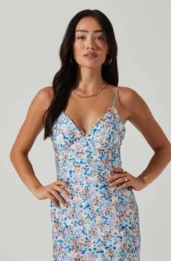Florentina Floral Midi Dress 13 Florentina Floral Midi Dress -Larana Style Shop ACDR101584 BLUEPINKFLORAL 2 scaled