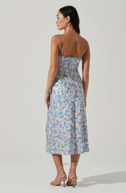 Florentina Floral Midi Dress 15 Florentina Floral Midi Dress -Larana Style Shop ACDR101584 BLUEPINKFLORAL 5 scaled