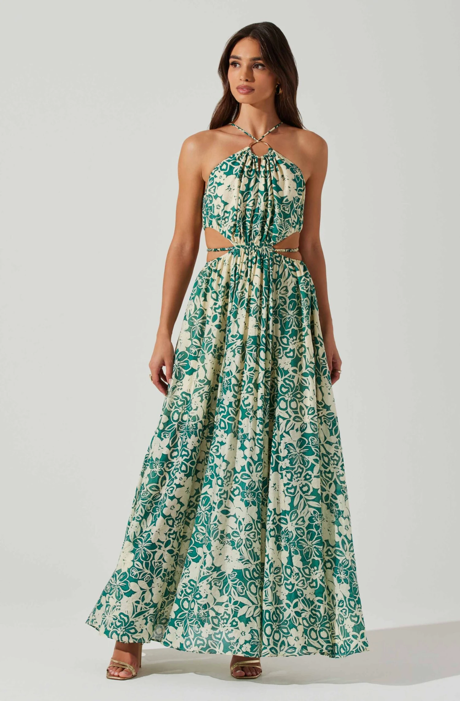 Sivana Halter Neck Floral Maxi Dress 1 Sivana Halter Neck Floral Maxi Dress