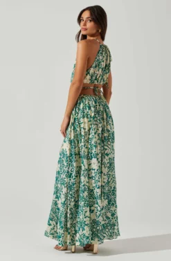 Sivana Halter Neck Floral Maxi Dress 8 Sivana Halter Neck Floral Maxi Dress -Larana Style Shop ACDR101690 GREENFLORAL 4 scaled