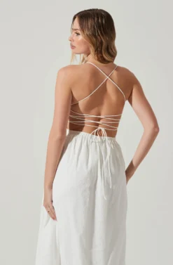 Stasia Smocked Midi Dress 20 Stasia Smocked Midi Dress -Larana Style Shop ACDR101720 WHITE 5 scaled