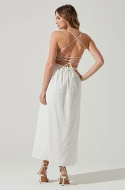 Stasia Smocked Midi Dress 21 Stasia Smocked Midi Dress -Larana Style Shop ACDR101720 WHITE 6 scaled