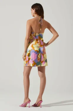 Minda Floral Halter Mini Dress 7 Minda Floral Halter Mini Dress -Larana Style Shop ACDR101727 LIMERUSTFLORAL 4 scaled