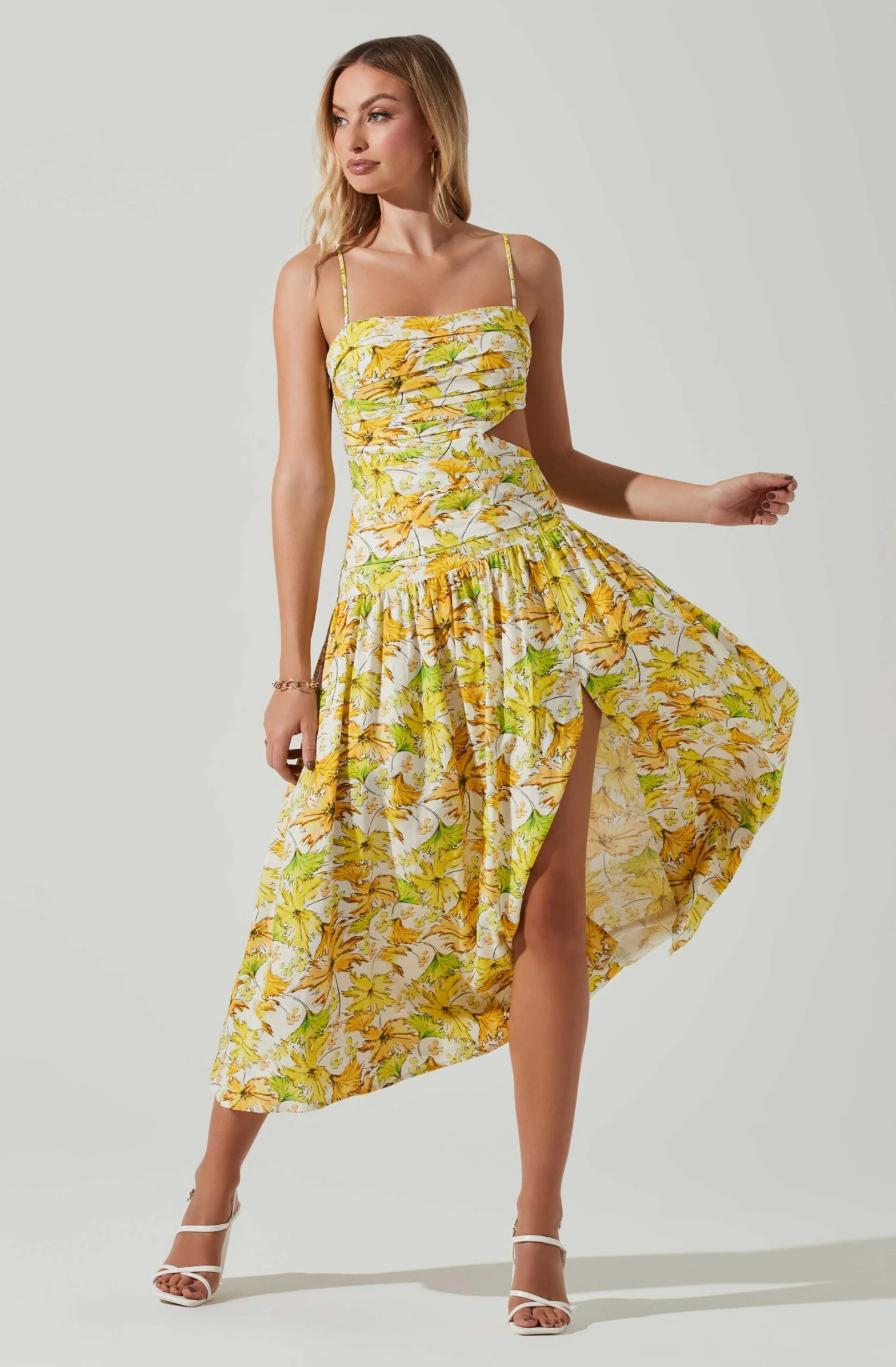 Kalina Floral Pleated Bust Midi Dress 3 Kalina Floral Pleated Bust Midi Dress - Image 3