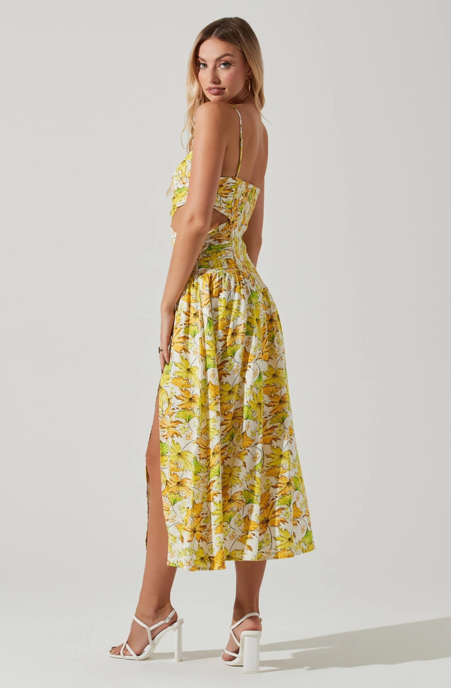 Kalina Floral Pleated Bust Midi Dress 6 Kalina Floral Pleated Bust Midi Dress - Image 6