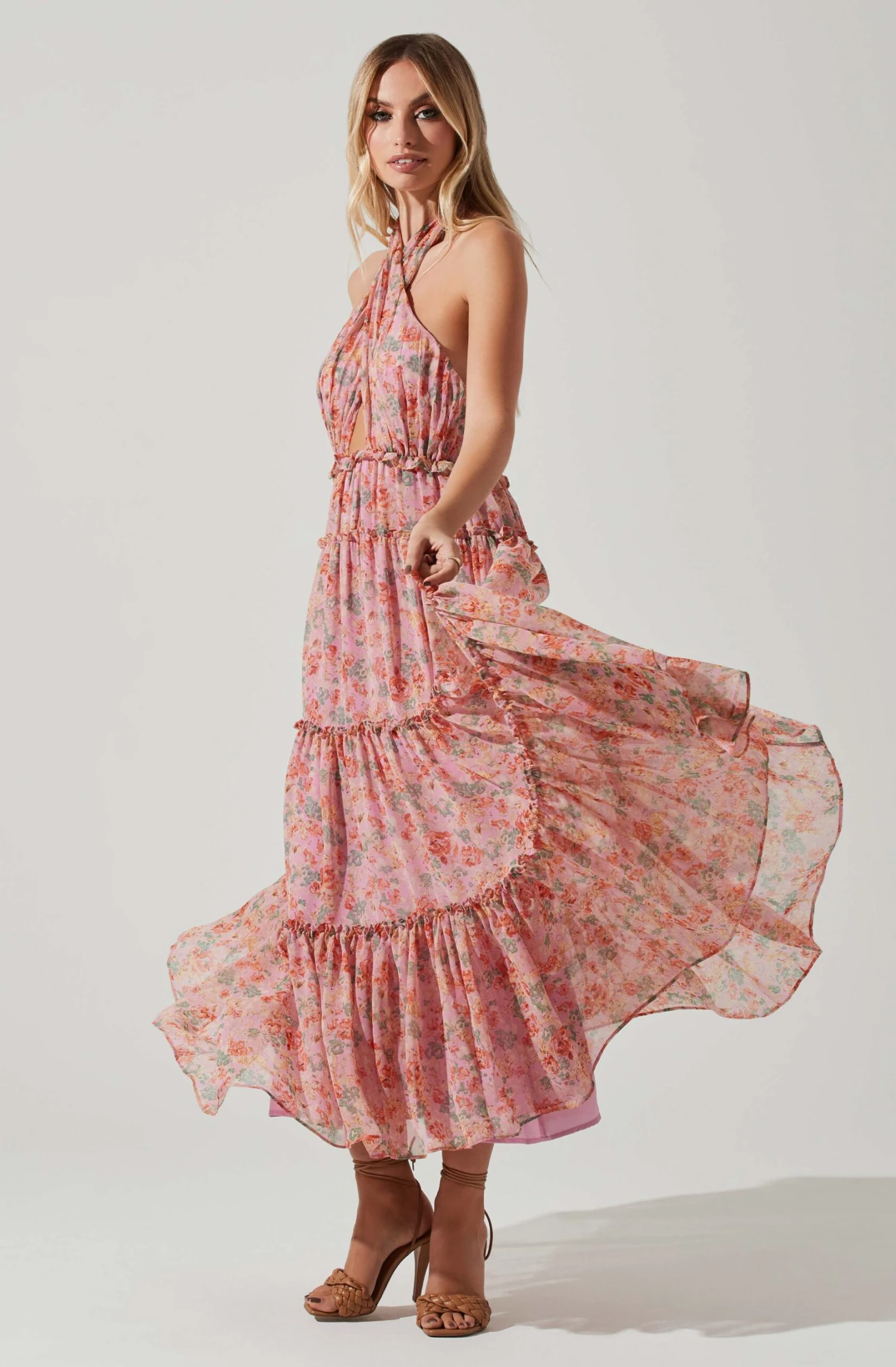 Jaidee Floral Tiered Maxi Dress 3 Jaidee Floral Tiered Maxi Dress - Image 3