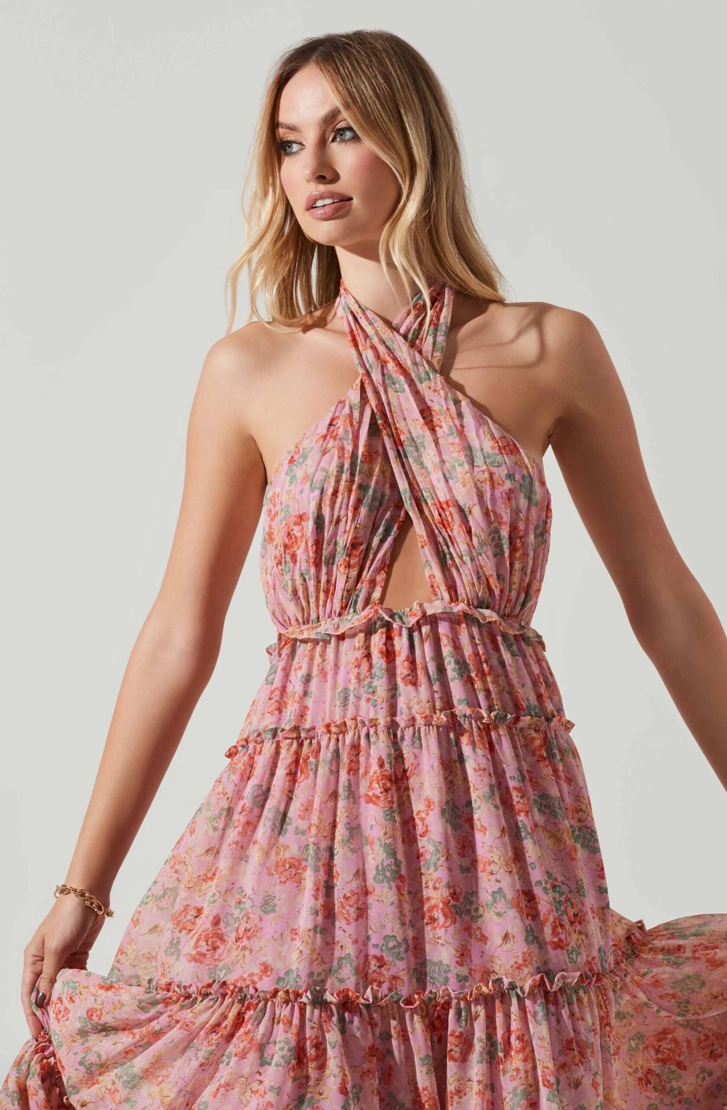 Jaidee Floral Tiered Maxi Dress 2 Jaidee Floral Tiered Maxi Dress - Image 2