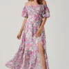 Valora Off Shoulder Floral Maxi Dress