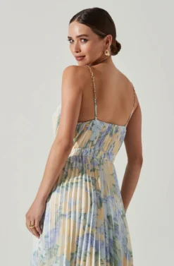 Loralee Pleated Floral Midi Dress 6 Loralee Pleated Floral Midi Dress -Larana Style Shop ACDR101790B YELLOWMULTI 3 0851f65d 517c 4f0e b85c 19edc0286d7b scaled