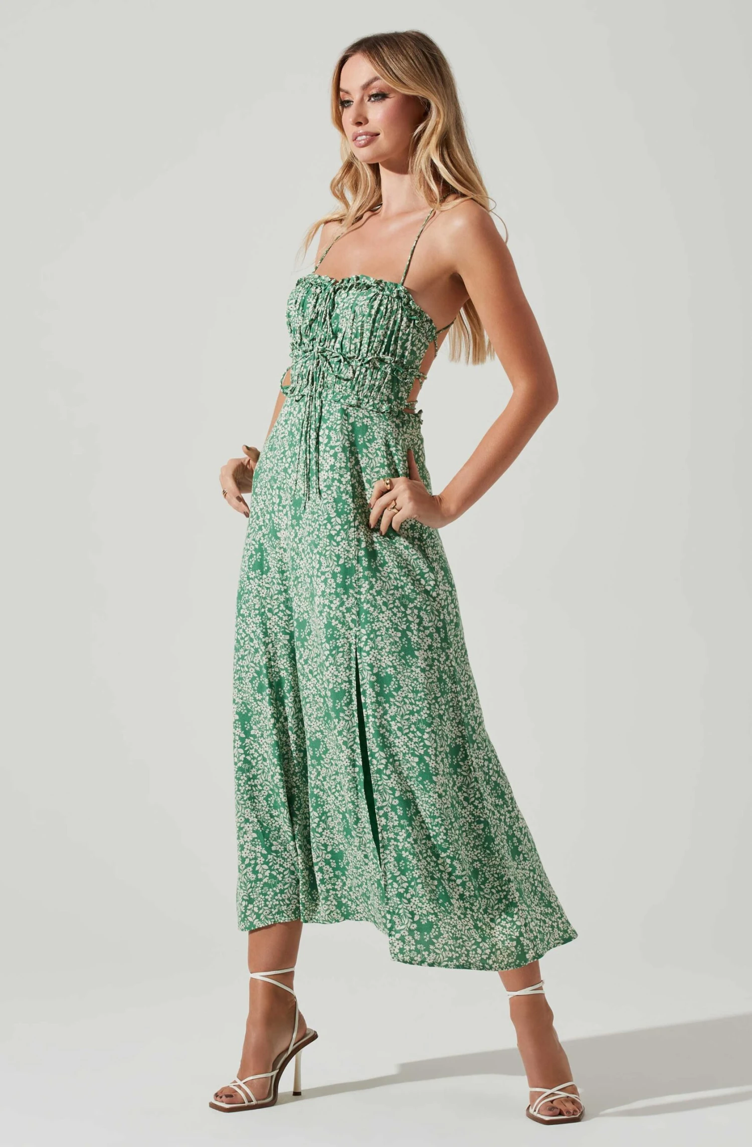 Amalea Floral Midi Dress 2 Amalea Floral Midi Dress - Image 2