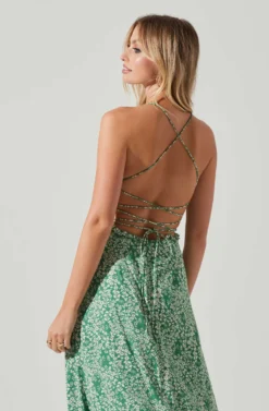 Amalea Floral Midi Dress 10 Amalea Floral Midi Dress -Larana Style Shop ACDR101815 GREENFLORAL 5 scaled