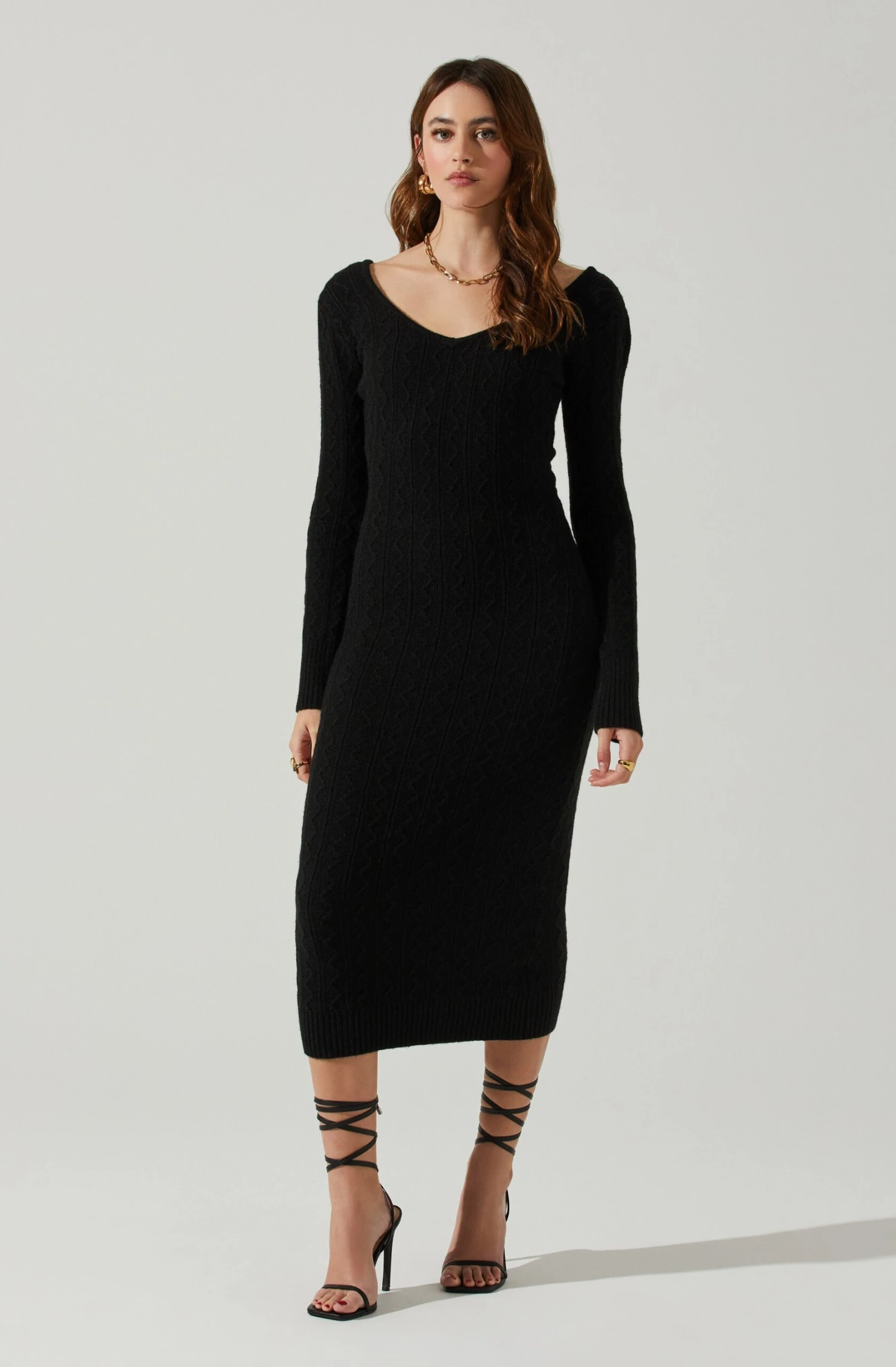 Regina Cutout Midi Sweater Dress 1 Regina Cutout Midi Sweater Dress
