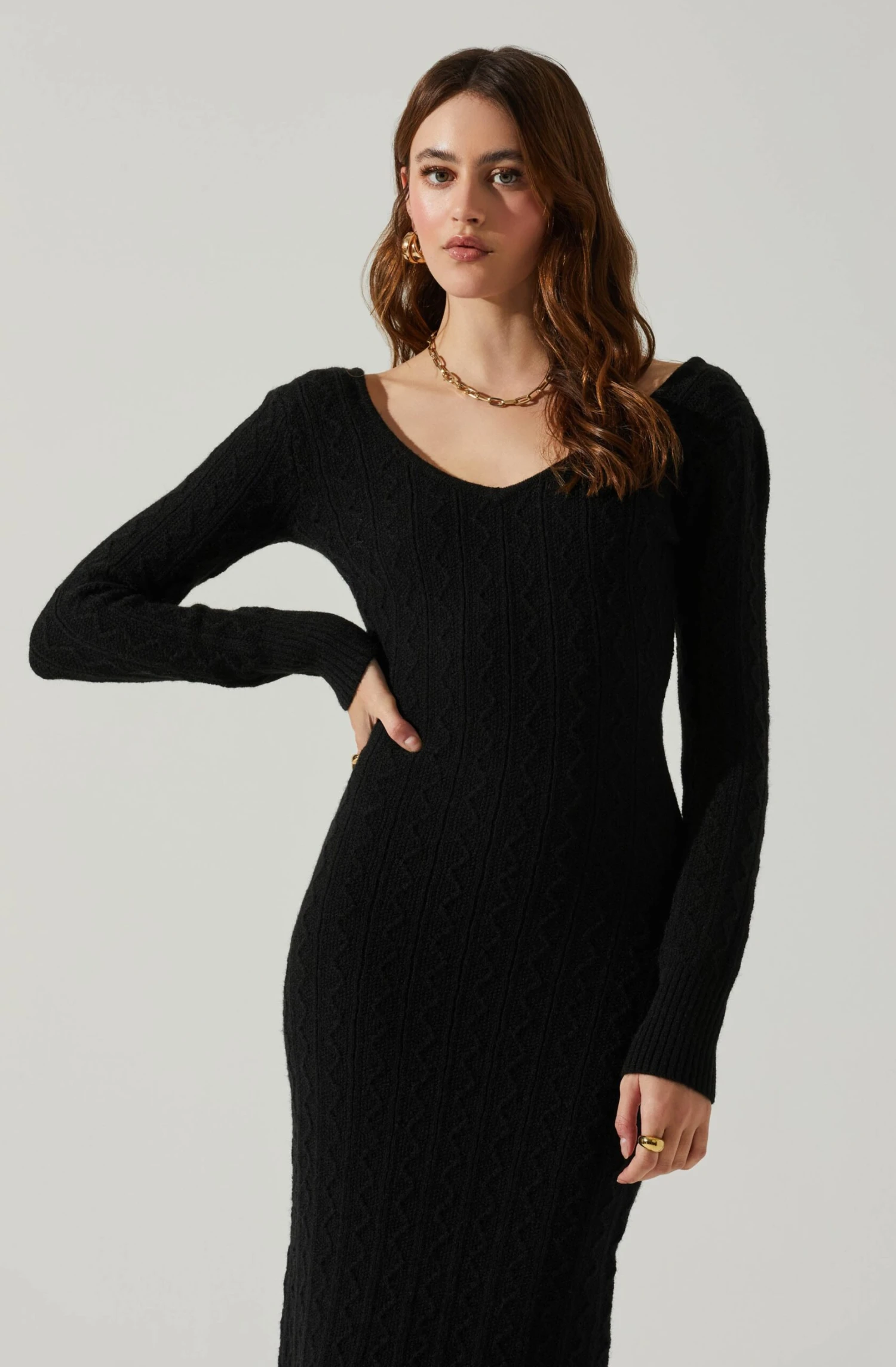 Regina Cutout Midi Sweater Dress 2 Regina Cutout Midi Sweater Dress - Image 2