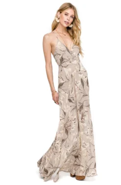 Tie Back Wrap Maxi Dress