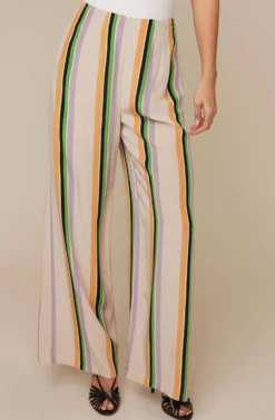 Burke Striped Wide Leg Pants 6 Burke Striped Wide Leg Pants -Larana Style Shop ACP7038B TAUPE TANGERINE STRIPE 1AA scaled
