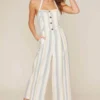 Diane Striped Halter Jumpsuit