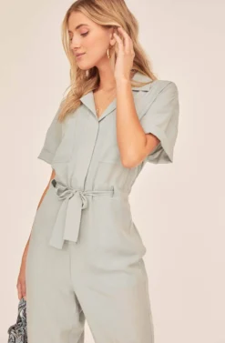 Miri Front Tie Jumpsuit -Larana Style Shop ACP7102 MINT 3A scaled