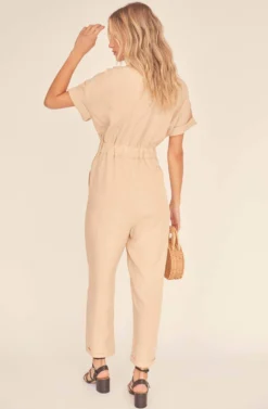 Miri Front Tie Jumpsuit -Larana Style Shop ACP7102 SAND 3A scaled
