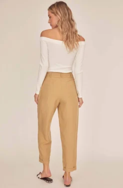 Calla Khaki Pants -Larana Style Shop ACP7106 KHAKI 3A scaled