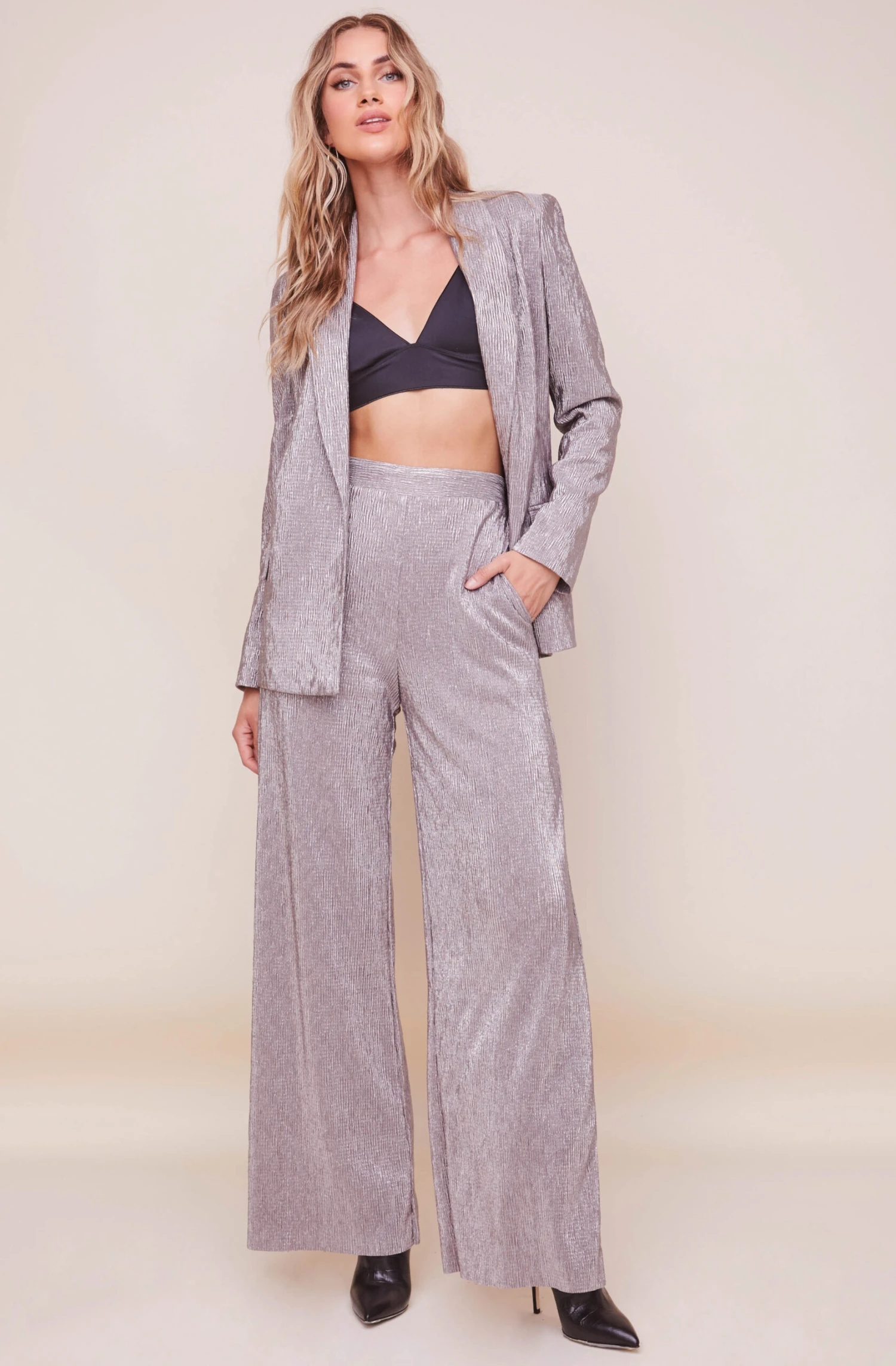 Aileen Wide Leg Plisse Pant 2 Aileen Wide Leg Plisse Pant - Image 2