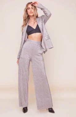 Aileen Wide Leg Plisse Pant