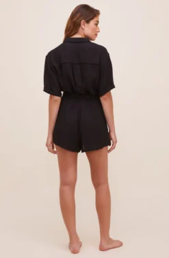 Evita Drawstring Shorts 18 Evita Drawstring Shorts -Larana Style Shop ACP7203 BLACK 6 scaled