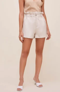 Petunia Faux Leather Shorts 9 Petunia Faux Leather Shorts -Larana Style Shop ACP7207 SAND 6 scaled