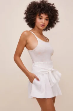 Marika Tie Waist Shorts -Larana Style Shop ACP7211 OFFWHITE 3 scaled