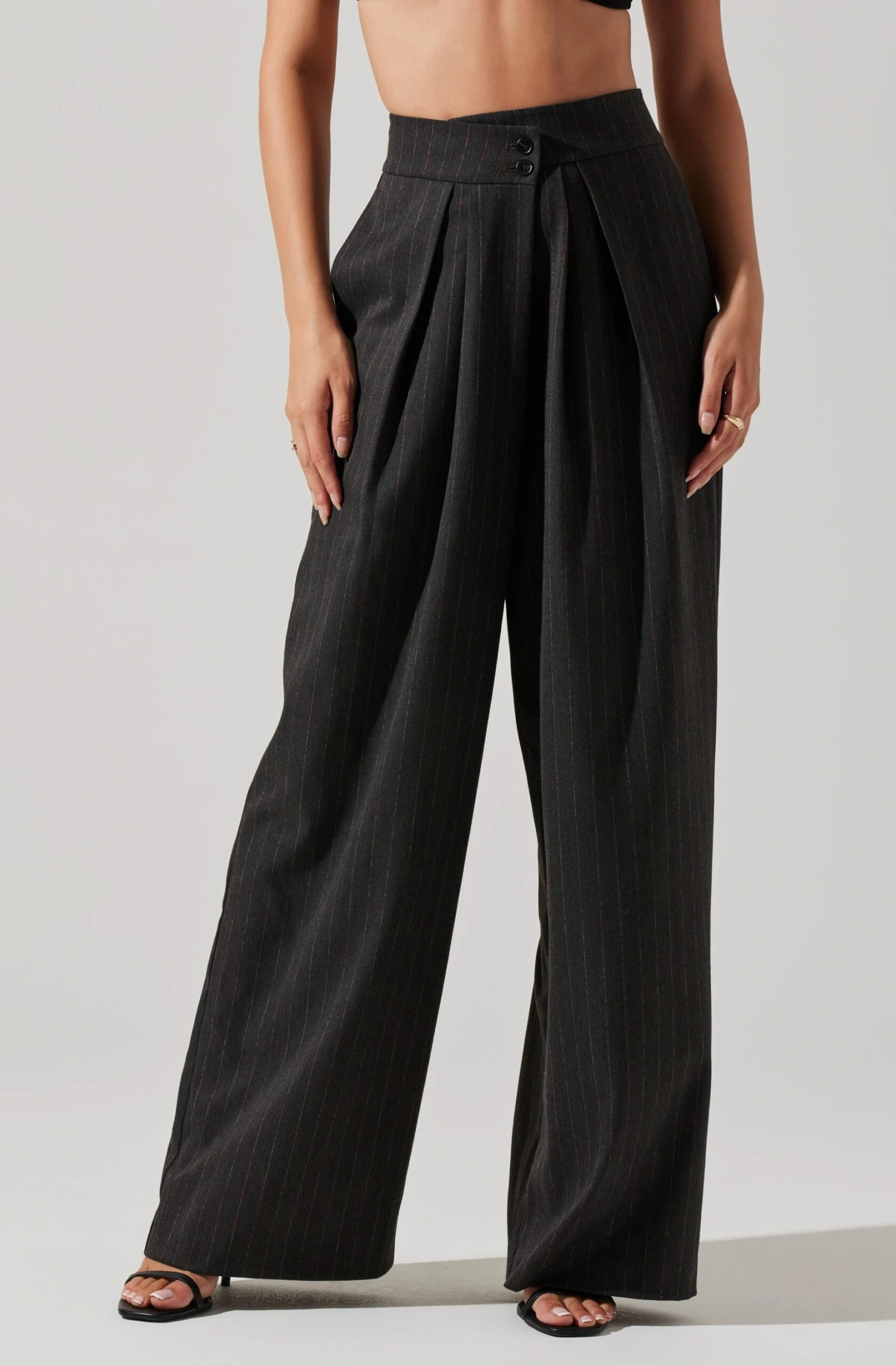 Boyfriend Pleated Criss-Cross Waist Pants 2 Boyfriend Pleated Criss-Cross Waist Pants - Image 2