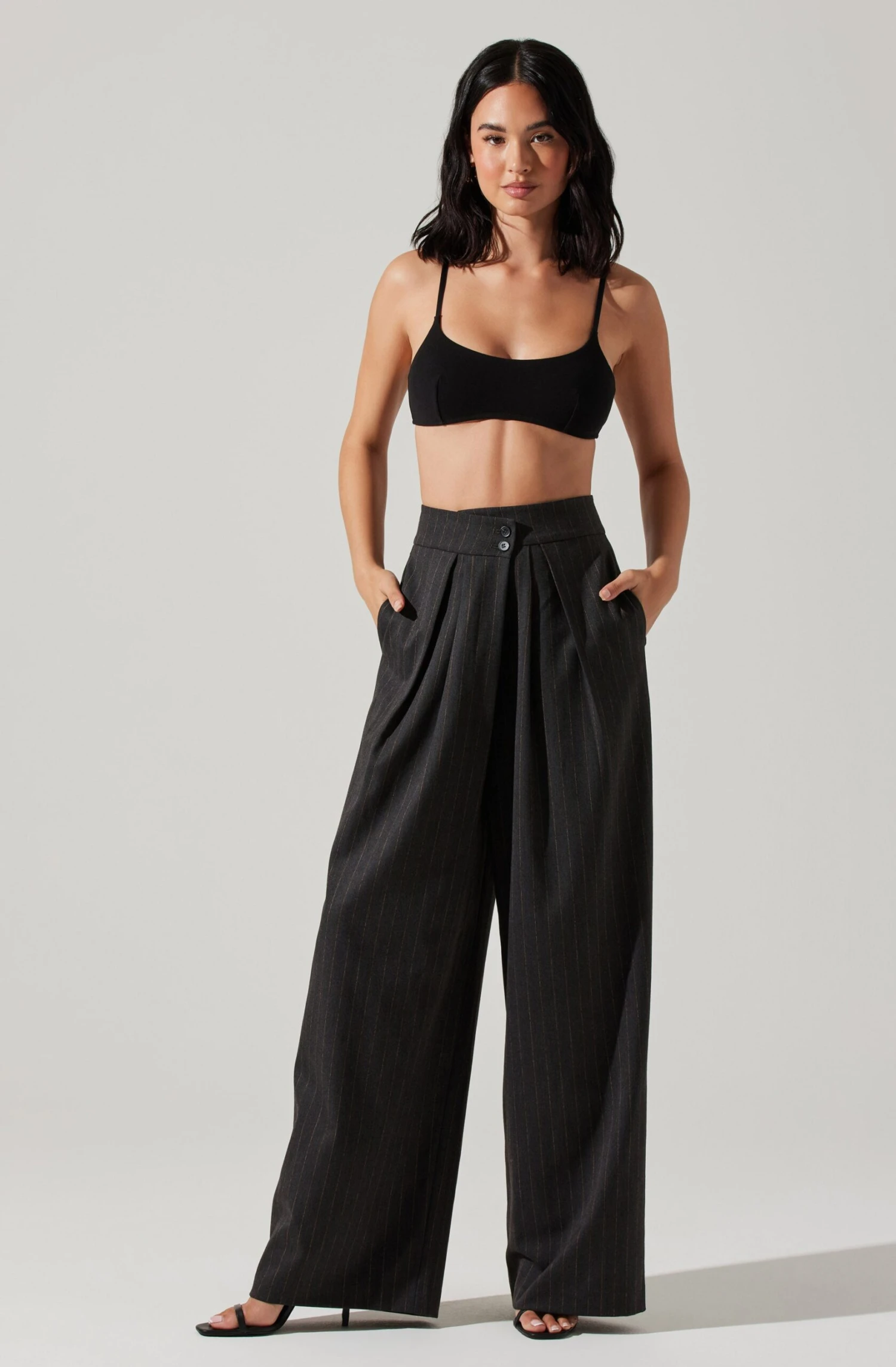Boyfriend Pleated Criss-Cross Waist Pants 3 Boyfriend Pleated Criss-Cross Waist Pants - Image 3
