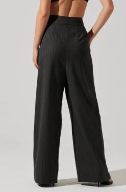 Boyfriend Pleated Criss-Cross Waist Pants 9 Boyfriend Pleated Criss-Cross Waist Pants -Larana Style Shop ACP7225WST CHARCOALSTRIPE 5 scaled