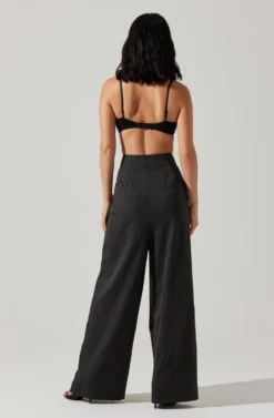 Boyfriend Pleated Criss-Cross Waist Pants 10 Boyfriend Pleated Criss-Cross Waist Pants -Larana Style Shop ACP7225WST CHARCOALSTRIPE 6 scaled