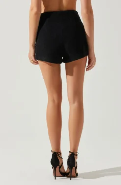 Rivka High Waist Shorts -Larana Style Shop ACP7274B BLACK 4 scaled