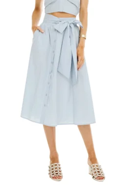 Shayla Midi Skirt -Larana Style Shop ACS8079 FRENCH BLUE 00 scaled