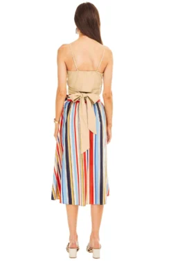 Shayla Midi Skirt -Larana Style Shop ACS8079 RED BLUE STRIPE 03 scaled